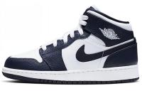 Jordan 1 Mid White Metallic Gold Obsidian GS