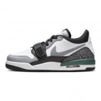 Jordan Legacy 312 Anti Slip Wear Resistant Low Top Children's Basketball Shoes White Gray Green Teenagers