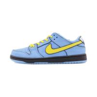 NIKE Dunk SB Детские Скейтбординги Низкие Кроссовки Синий/Желтый Для Детей