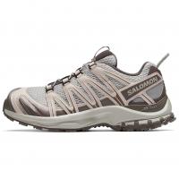 SALOMON XA PRO 3D Low Top Hiking Shoes Unisex Silver Gray Cloud Iron Gray Tranquil Purple