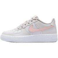 Nike Air Force 1 Anti Slip Wear Resistant Low Top Kids' Skateboarding Shoes Gray/White/Pink Teenagers
