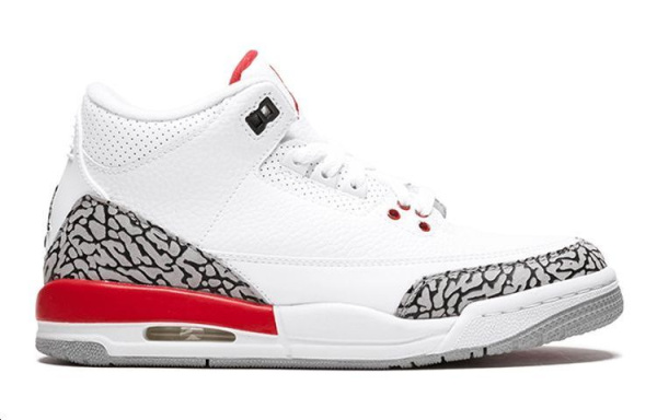 Jordan Air Jordan 3 Retro Hall of Fame MID Топ Винтажные баскетбольные кроссовки Женские Серый Белый Красный