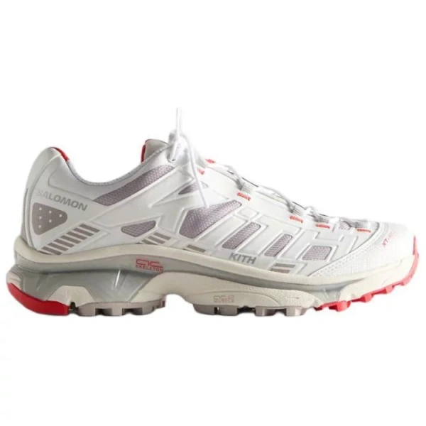 KITH x SALOMON Anti Slip Wear Resistant Low Top Casual Running Shoes Unisex White Gray