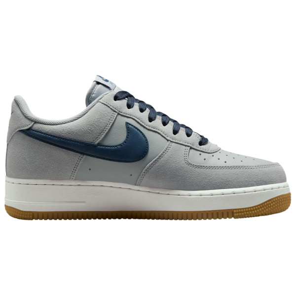 Nike Air FORCE 1 Slip-on Устойчивый к истиранию Низкий Топ Скейтбординг Мужской Серый Синий