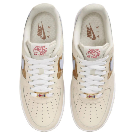 Nike Air Force 1 Устойчивые к истиранию Низкие Кроссовки для скейтбординга Женские Бежево-коричневые