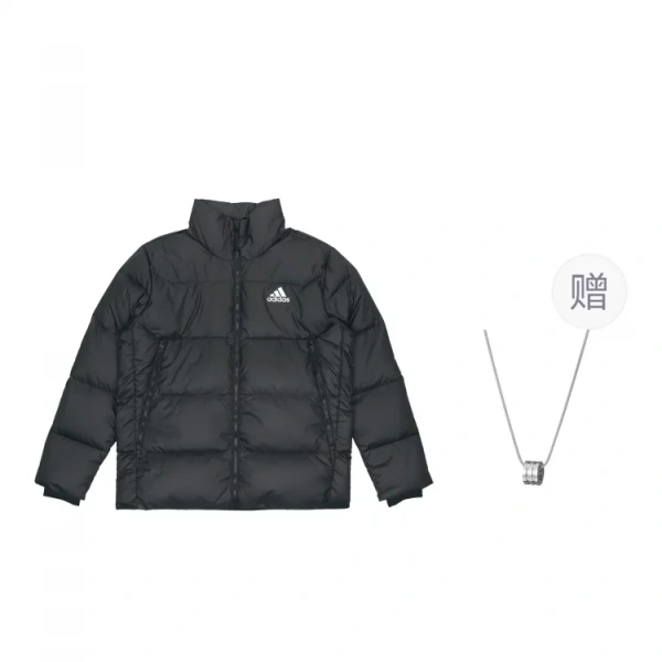Adidas Down Jacket Unisex Black Comes With Necklace