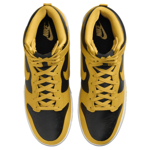 NIKE Dunk High Кроссовки для скейтбординга Высокие Желтые Черные Унисекс