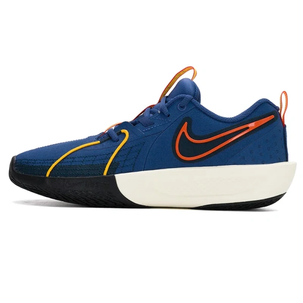 Nike Air Zoom G.T. Cut 3 Cushioning, Wear Resistant Low Top Children's Basketball Shoes Blue Orange