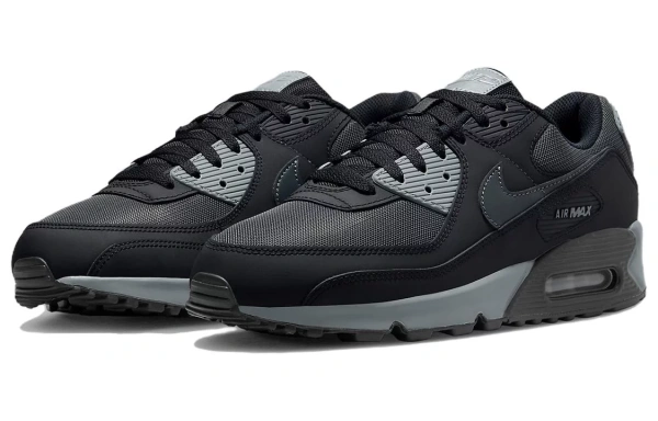 Nike Air Max 90 Abrasion Resistant Low Top Casual Shoes Men's Black