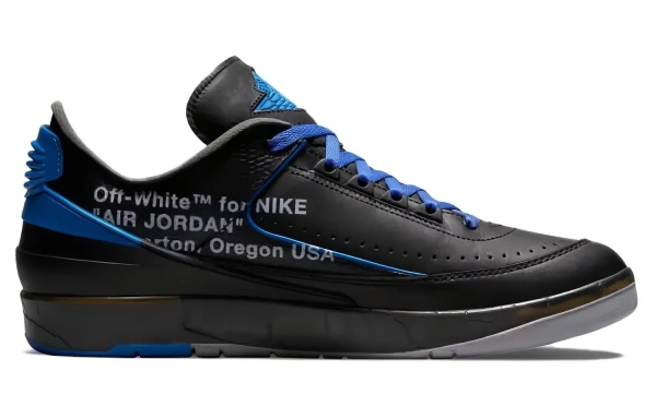OFF WHITE X Jordan Air Jordan 2 Retro Low Black And Varsity Royal