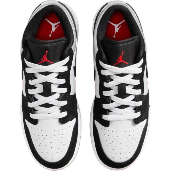Jordan Air Jordan 1 Anti Slip Wear Resistant Low Top Children's Basketball Shoes Black White Teenagers