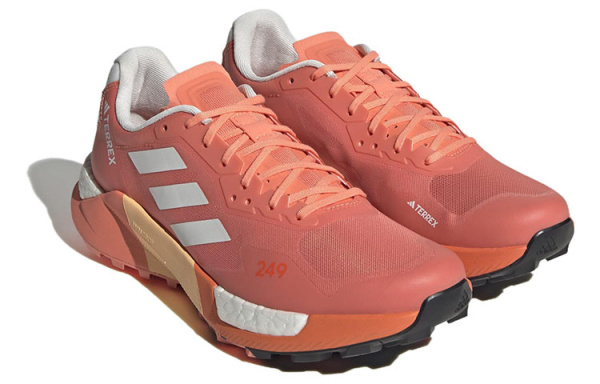 adidas Terrex Agravic Slip Resistant Abrasion Resistant Легкий Низкий Топ Беговые кроссовки Женские Белый Оранжевый