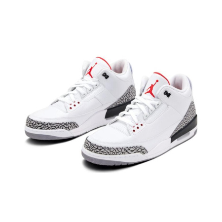 Jordan Air Джордан 3 Ретро Белый Цемент Амортизация Противоскользящий Легкий MID Топ Винтажные Баскетбольные Кроссовки