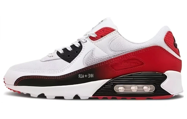 Nike Air Max 90 White Black Red Gradient