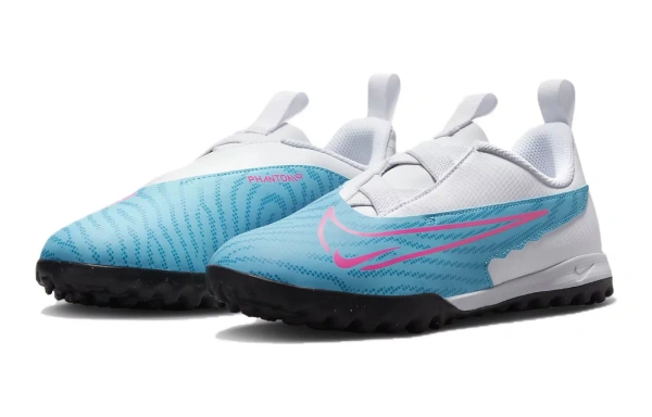 Nike Phantom GX Academy Anti Slip Wear Resistant Low Top Kids' Soccer Shoes White Blue Kids'