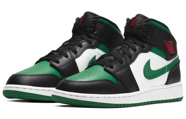 Jordan 1 Mid Green Toe GS