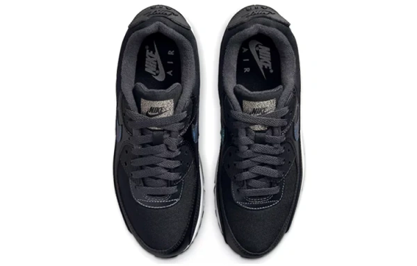 Nike Air Max 90 Black Metallic Silver Women's