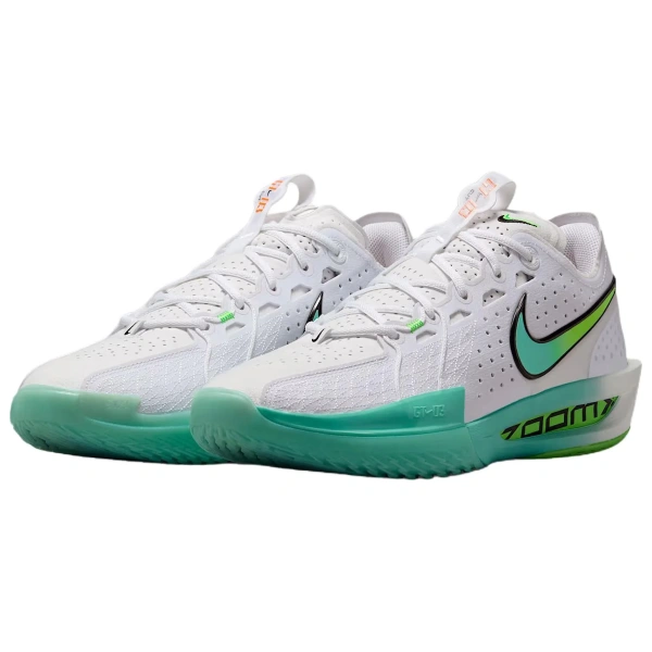 Nike G.T. Cut 3 Cushioning And Breathable Low Top Basketball Shoes Unisex White Green