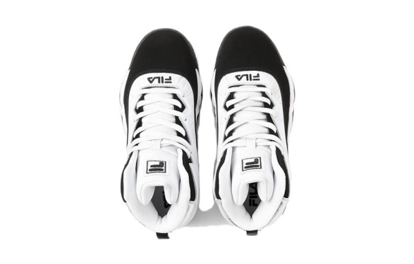 FILA KIDS Cushioning Wear-Resistant Mid-Top Children's Basketball Shoes Black White Kids'
