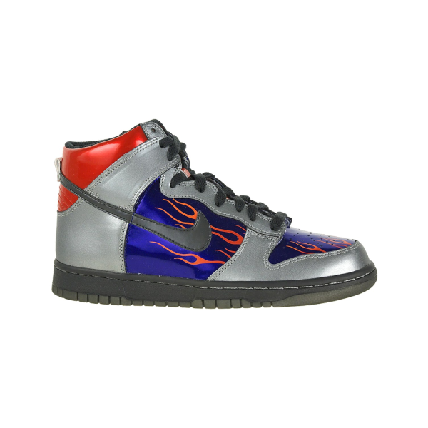 NIKE Dunk Детские Скейтбординги Высокие Топы Серебристый Красный Синий Школьный Возраст