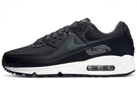 Nike Air Max 90 Black Metallic Silver Women's