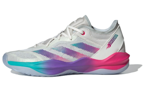 Adidas ADIZERO BOUNCE SELECT 2,0 Баскетбольные кроссовки Низкие Ярко-белый/Пурпурно-розовый/Розово-белый Унисекс