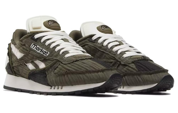 reebok Classic Leather Беговые кроссовки Низкие Топ Яшмовый Унисекс