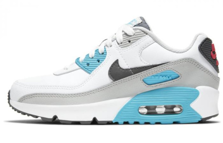 Nike Air Max 90 Leather White Chlorine Blue GS
