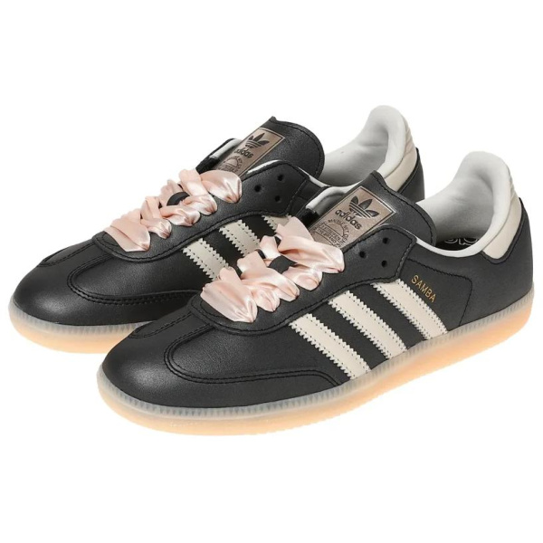 Adidas Originals SAMBA OG Немецкие армейские кроссовки Низкие Топ Черные/Бежевые/Розовые Женские