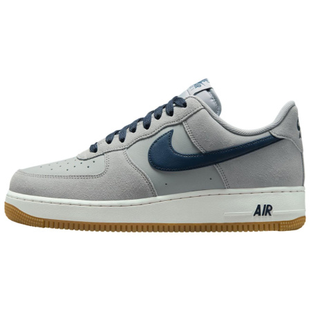 Nike Air FORCE 1 Slip-on Устойчивый к истиранию Низкий Топ Скейтбординг Мужской Серый Синий