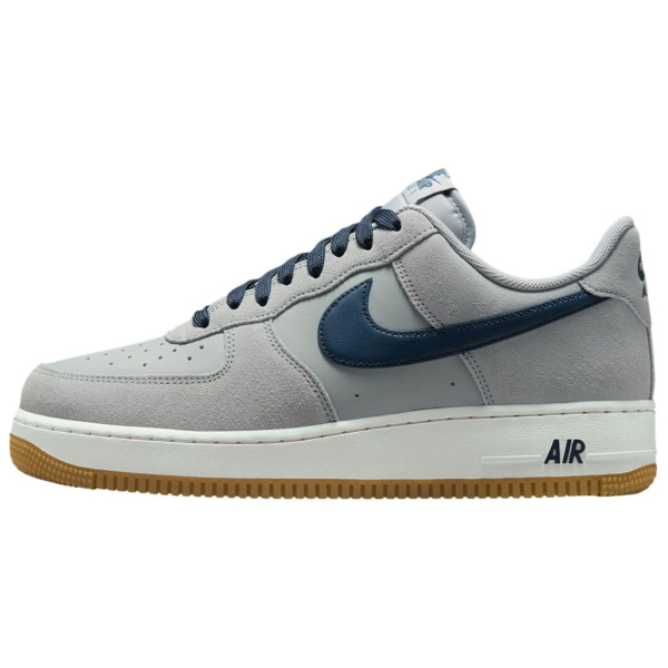Nike Air FORCE 1 Slip-on Устойчивый к истиранию Низкий Топ Скейтбординг Мужской Серый Синий