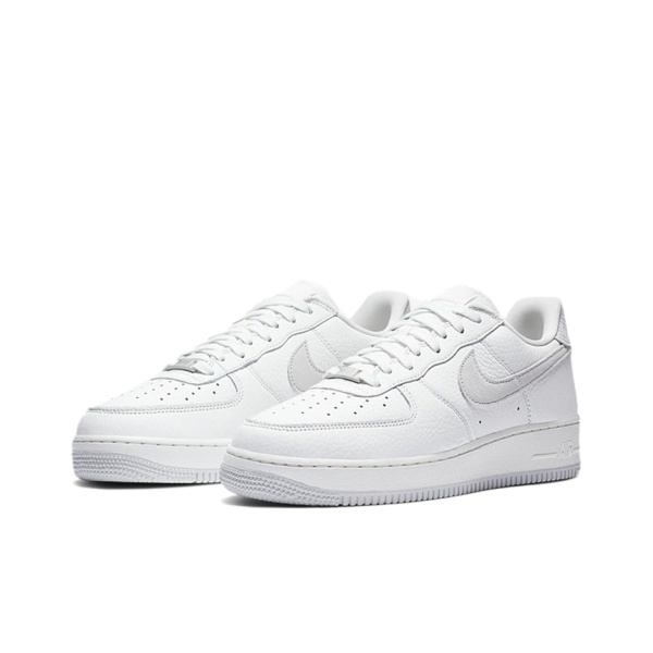 Nike Air FORCE 1 07 Технология Покрытие Противоскользящие Низкие Кроссовки для скейтбординга Унисекс Серый Белый