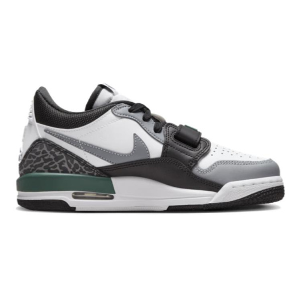 Jordan Legacy 312 Anti Slip Wear Resistant Low Top Children's Basketball Shoes White Gray Green Teenagers