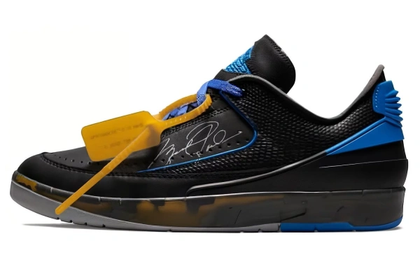 OFF WHITE X Jordan Air Jordan 2 Retro Low Black And Varsity Royal