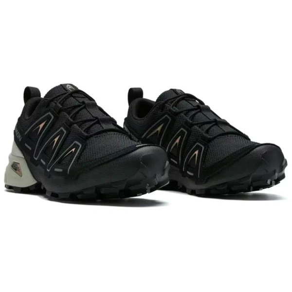 SALOMON Speedcross 3 Anti Slip And Wear Resistant Breathable Low Top Running Shoes Unisex Black Gray Color