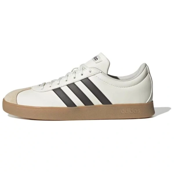 Adidas Court Anti Slip Wear Resistant Low Top Skateboard Shoes Unisex Gray White