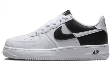 Nike Air Force 1 NEXT NATURE Anti Slip Wear Resistant Low Top Skateboard Shoes White Black Kids'