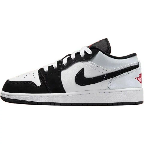 Jordan Air Jordan 1 Anti Slip Wear Resistant Low Top Children's Basketball Shoes Black White Teenagers