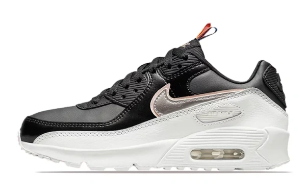 Nike Air Max 90 Leather SE 'Off Noir Metallic Pewter' GS