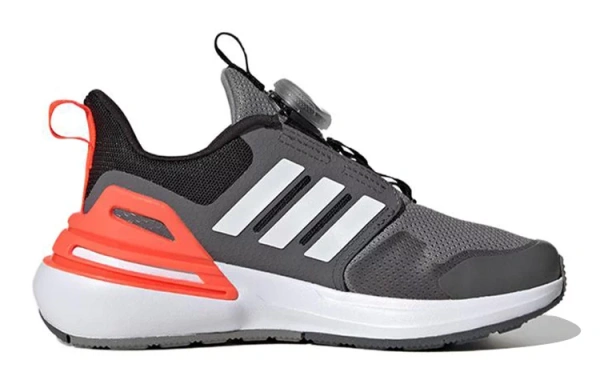 Adidas Rapidasport BOA Low Top Running Shoes Gray Orange Kids'