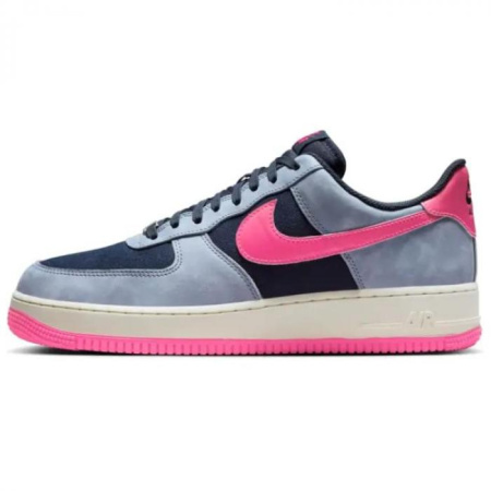Nike Air Force 1 Low Top Skateboard Shoes Unisex Gray Blue Pink