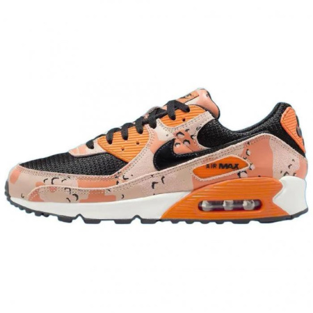 Nike Air Max 90 Anti Slip Wear Resistant Low Top Casual Running Shoes Unisex Pink Black Orange