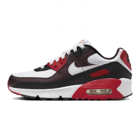 Nike Air Max 90 Anti Slip Wear Resistant Low Top Kids' Running Shoes White Black Red Kids'
