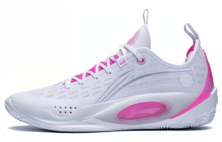 LINING Wade 808 2 Баскетбольные кроссовки Низкие Бело-розовые Мужские