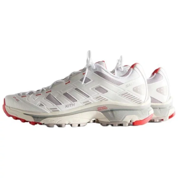 KITH x SALOMON Anti Slip Wear Resistant Low Top Casual Running Shoes Unisex White Gray