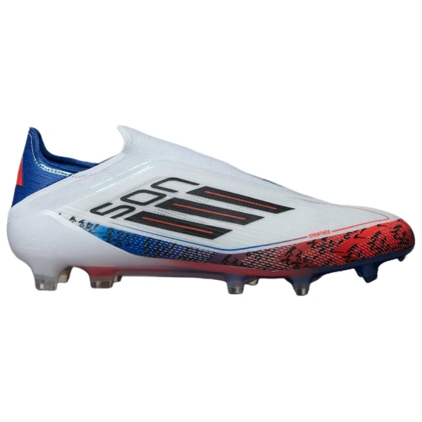 Adidas F50+ Elite Anti Slip Wear Resistant Soccer Shoes Unisex White Blue Red