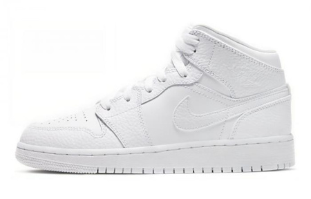 Jordan 1 Mid GS Triple White