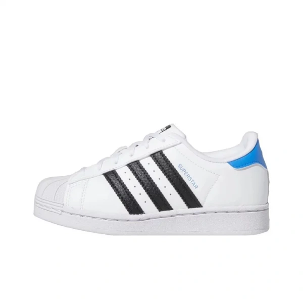 Adidas Superstar J Anti Slip Wear Resistant Low Top Kids' Skateboarding Shoes White Kids'