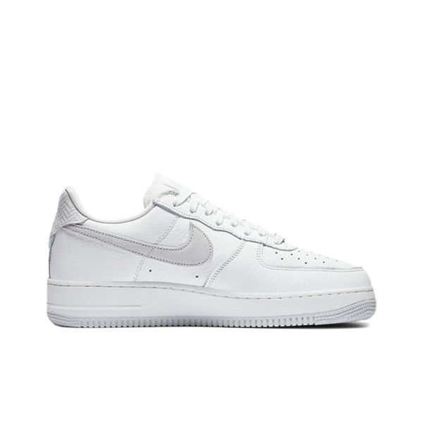 Nike Air FORCE 1 07 Технология Покрытие Противоскользящие Низкие Кроссовки для скейтбординга Унисекс Серый Белый
