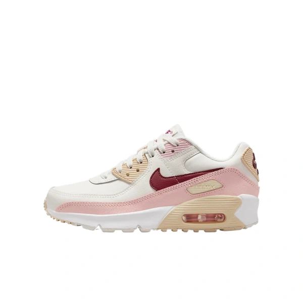 Nike Air Max 90 Low Top Kids Lifestyle Shoes Pink Teenagers